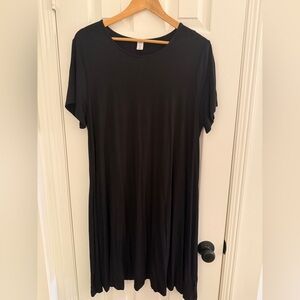 Old Navy Black Short Sleeve Stretchy Dress